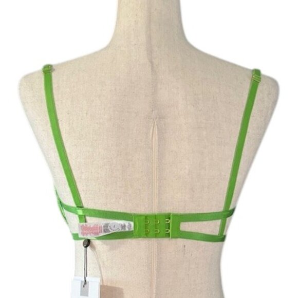 Bluebella Audrey Sheer Lace Non Padded Balcony Underwired Bra In Green 34D NWT - Picture 7 of 15